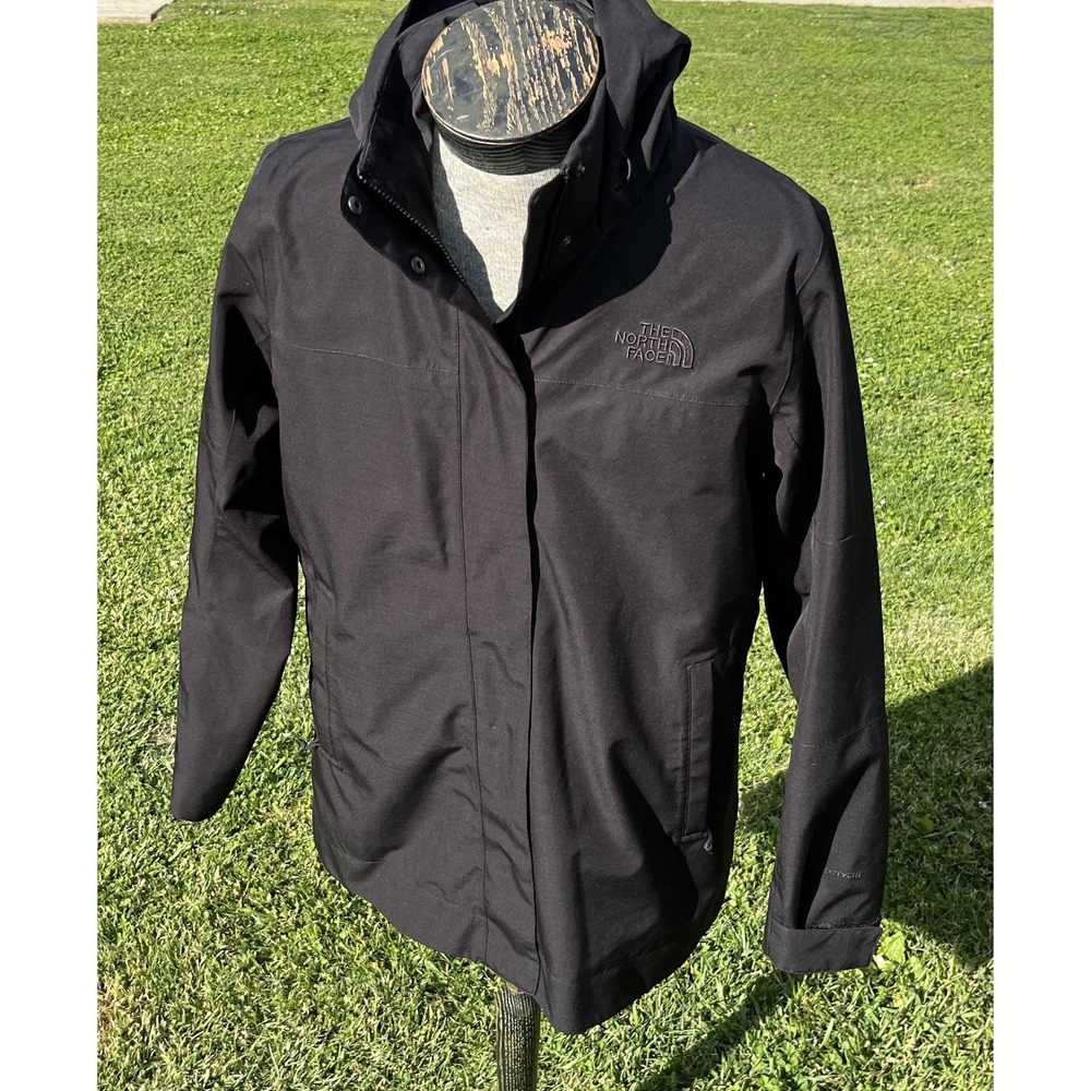 The North Face‎ Jacket Womens Large Black DryVent Hooded Softshell Rain Coat